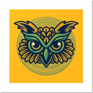 Cute Owl Head Posters and Art